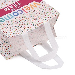 Печатные нетканые многоразовые складные подарочные пакеты для винных бутылок с ручкой ABAG-C012-04C