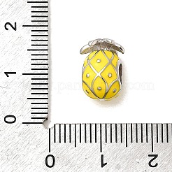 925 стерлингового серебра эмали европейские шарики STER-Z013-07P-06