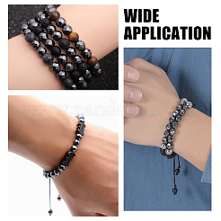 2 нити немагнитных синтетических гематитовых бусин нити G-AR0005-90