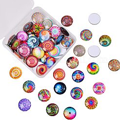 70 шт. Стеклянные кабошоны с плоской задней стенкой для проектов своими руками&nbsp;GGLA-SZ0001-33B