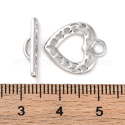 Застежки-кнопки в форме сердца из латуни&nbsp;KK-S403-18P