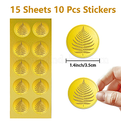 15 feuille d'autocollants en papier doré&nbsp;STIC-WH0025-007