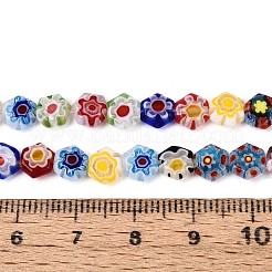 Ручной работы millefiori стеклянные бусины нитки LAMP-T022-13A
