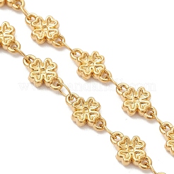 Изготовление браслета из цепочки с звеньями в форме клевера из нержавеющей стали 304.&nbsp;AJEW-JB01573