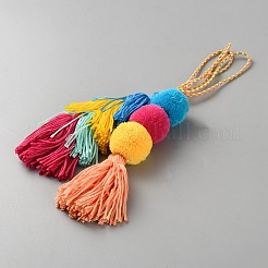 Полиэфирные украшения кисточкой подвесные&nbsp;HJEW-WH20816-014