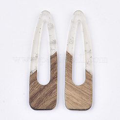 Большие подвески из смолы и ореха&nbsp;LS-RESI-S358-99I