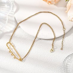 Кулон в виде железного килта с булавкой&nbsp;NJEW-JN05680