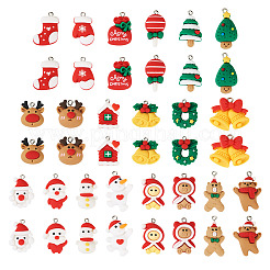 40pcs 20 Arten Weihnachtsthema-undurchsichtige Harzanhänger&nbsp;RESI-TA0003-58