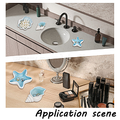 3 шт. 3 стиля керамической тарелки для украшений на морскую тематику&nbsp;AJEW-NB0007-92