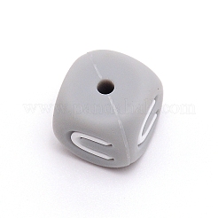 Perline dell'alfabeto in silicone per la realizzazione di braccialetti o collane&nbsp;SIL-TAC001-01A-U