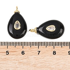 Anhänger aus natürlichem schwarzem Onyx (gefärbt und erhitzt)&nbsp;G-Z134-01G-01