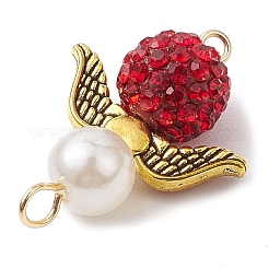 3 шт. 3-цветные акриловые жемчужины и полимерная глина со стразами подвески-ангелы&nbsp;PALLOY-JF02903