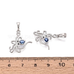 Ottone micro spianare pendenti zirconi&nbsp;X-KK-Q073-09P
