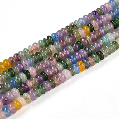 Окрашенные природные белый нефрит бисер пряди X-G-T139-57A-12