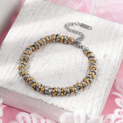 Браслеты-цепочки из нержавеющей стали 304 для женщин BJEW-Z084-01GP