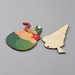 Тема песчаного пляжа из тополя большие подвесные украшения HJEW-WH0036-78