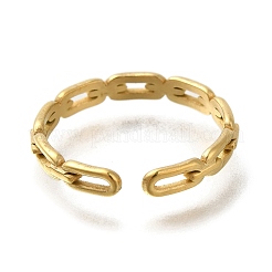 Ионное покрытие (ip) 304 нержавеющая сталь манжеты кольца для женщин&nbsp;RJEW-U017-31G