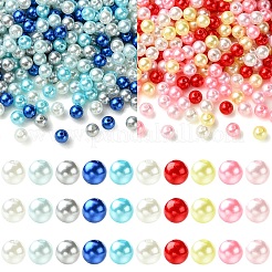 500 шт. 5-цветные бусины из АБС-пластика&nbsp;OACR-YW0004-49A