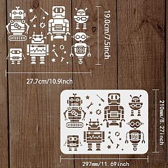 Modelli di stencil per pittura da disegno riutilizzabili in plastica&nbsp;DIY-WH0202-367