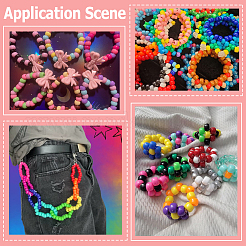 800шт непрозрачные пластиковые бусины KY-SP0001-47B