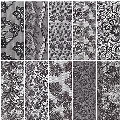 10 Rolle Nagelfolie mit Blumenmotiv aus Haustierspitze. Blumen-Transferpapier&nbsp;STIC-SP0001-18