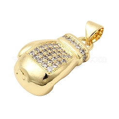 Подвески из латуни с микропаве и прозрачными кубическими циркониями в спортивной тематике&nbsp;KK-Z150-21G-03