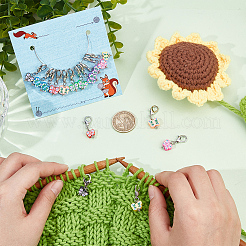 16 Stück 8-Stil-Schmetterling handgemachter Polymer-Ton-Anhänger-Stichmarkierer&nbsp;HJEW-NB00009