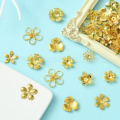 100 шт. 10 стилей латунных колпачков для бусин&nbsp;KK-CJ0002-12