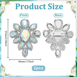 2шт брошь из серебряного сплава&nbsp;JEWB-FG0001-55B