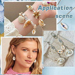 3 сумка 7 стиля подвески из натуральной ракушки каури в медной проволоке&nbsp;FIND-ME0002-52