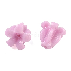 合成サンゴ刻まれたビーズ  染め  花  パールピンク  12x12.5x11.5mm  穴：1.4mm&nbsp;CORA-K010-01J