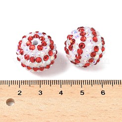 Полосатые бусины из смоляных стразов&nbsp;OACR-A037-01H