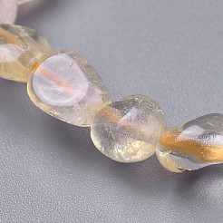 Braccialetti naturali citrino perline&nbsp;BJEW-K213-66