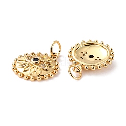 Латунные микро проложить кубического циркония подвески ZIRC-P092-019G-RS