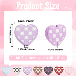 42 шт. 7-цветные бусины из сплава FIND-SC0015-83