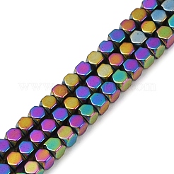 Гальванизировать немагнитных синтетический гематит бисер пряди G-I175-09-M