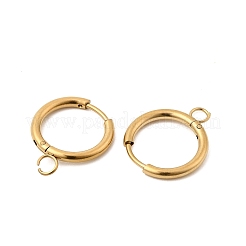 Фурнитура для сережек-колец Huggie Hoop из нержавеющей стали 304&nbsp;STAS-J400-36B-G