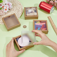 Складные квадратные подарочные коробки для хранения бумаги CON-WH0110-42B-03