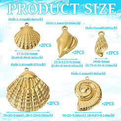 10 шт. 5 стиля подвески из нержавеющей стали 304&nbsp;STAS-TA0003-11