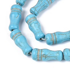 Синтетических нитей бирюзовые бусы G-N352-15