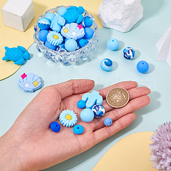 108шт пищевые экологически чистые силиконовые бусины SIL-TA0002-74