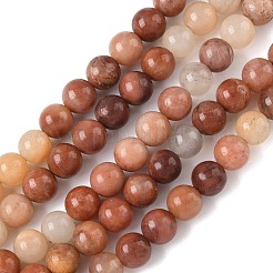 Натуральный розовый авантюрин бисер нитей X-G-P257-05-6mm