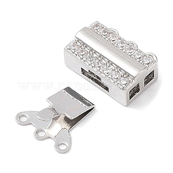 Латунные застежки из прозрачного кубического циркония с микропаве KK-C031-10P
