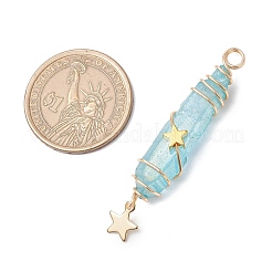 3 шт. 3 стиля гальванизированных подвесок из натурального кварцевого кристалла с заостренными концами из медной проволоки PALLOY-JF03766-04