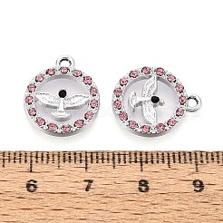 Pendentifs en strass en alliage de placage de rack&nbsp;PALLOY-T091-22B-G-1