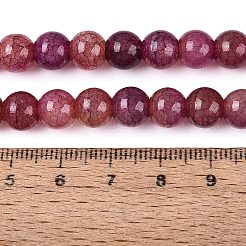 Perles de verre craquelé cuites au four&nbsp;GLAA-Q106-03A-07
