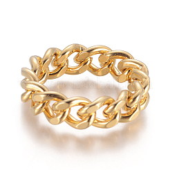 Кольца унисекс из нержавеющей стали 304 RJEW-L093-02G-18mm