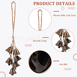 4 pieza colgante de campana de hierro para decoración&nbsp;HJEW-GO00084