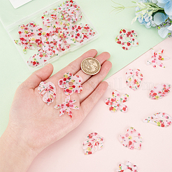 32шт 8 стиля прозрачные акриловые подвески&nbsp;TACR-PH0001-49