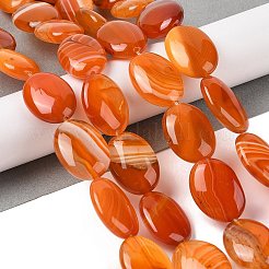 Chapelets de perles en agate à rayures naturelles/agates à bandes&nbsp;G-Q182-01E